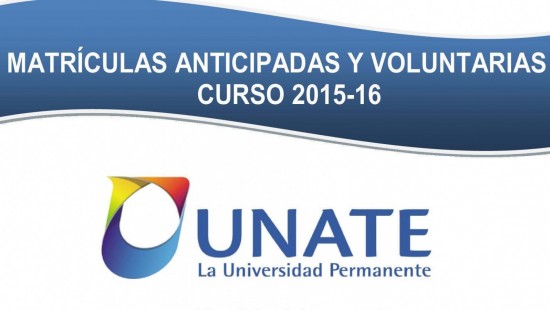 Apertura de Matriculación Voluntaria y Anticipada para el curso 2015-2016