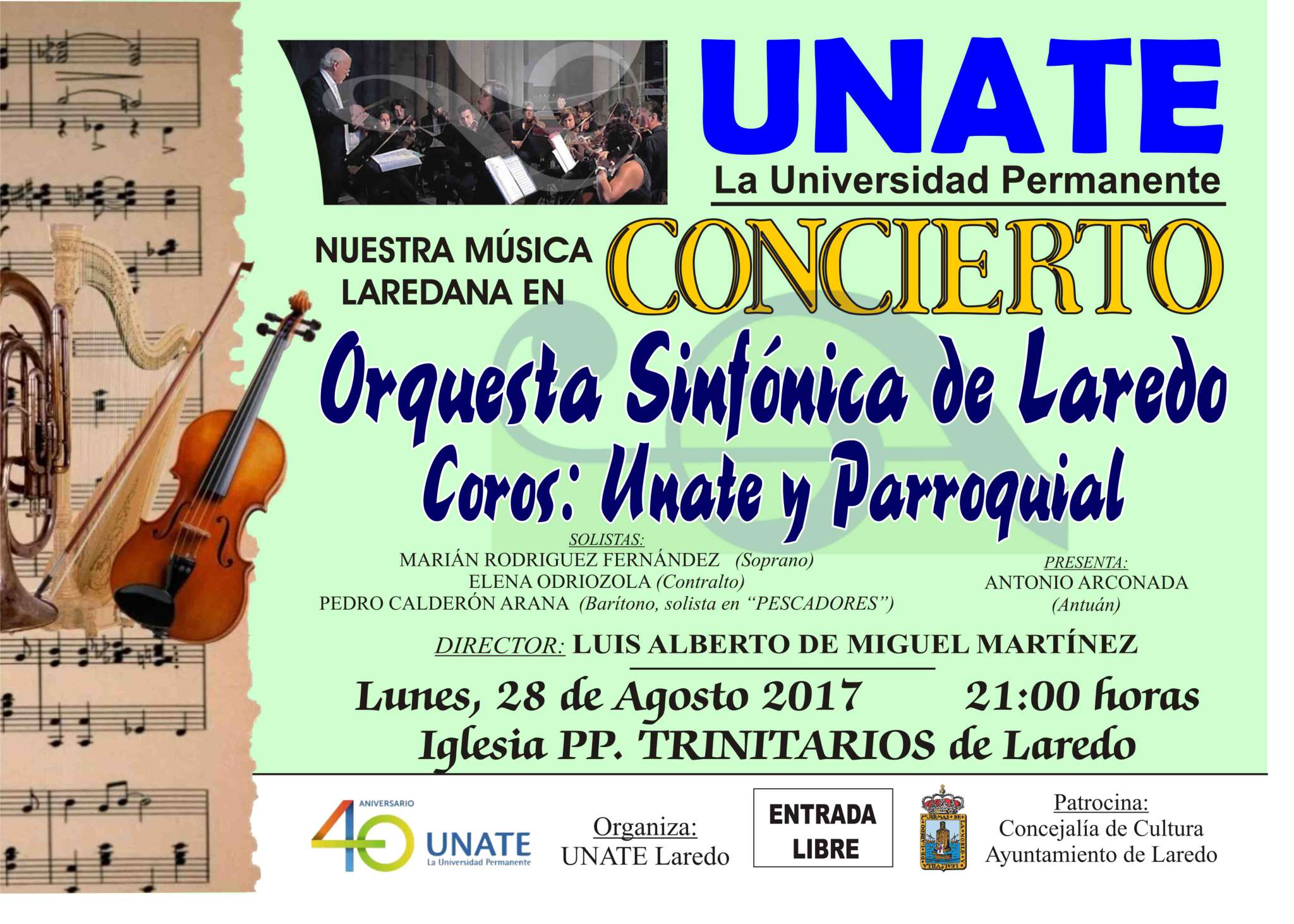 UNATE – Laredo organiza su concierto de verano.