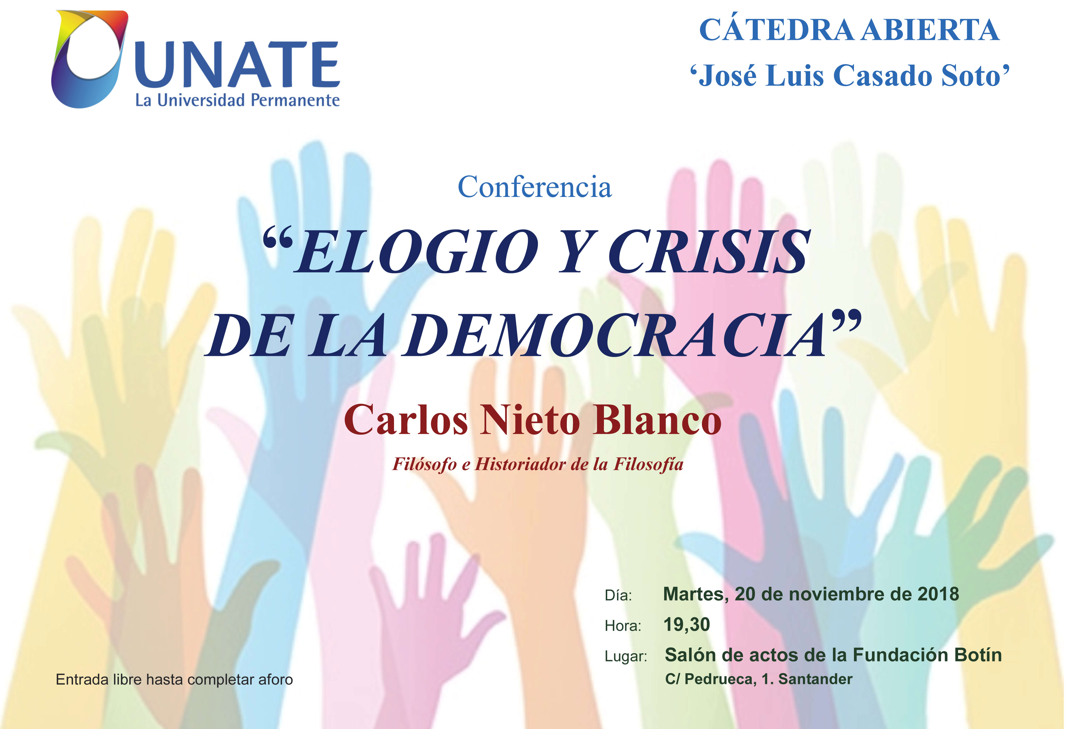 Nueva conferencia de la Cátedra Abierta ‘José Luis Casado Soto’
