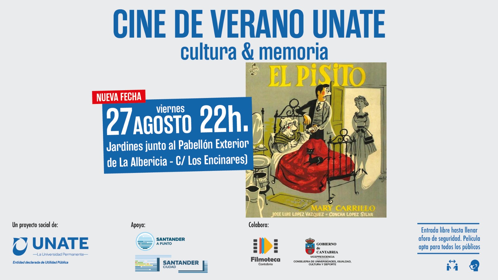 UNATE lleva a La Albericia la última sesión de su Cine de Verano